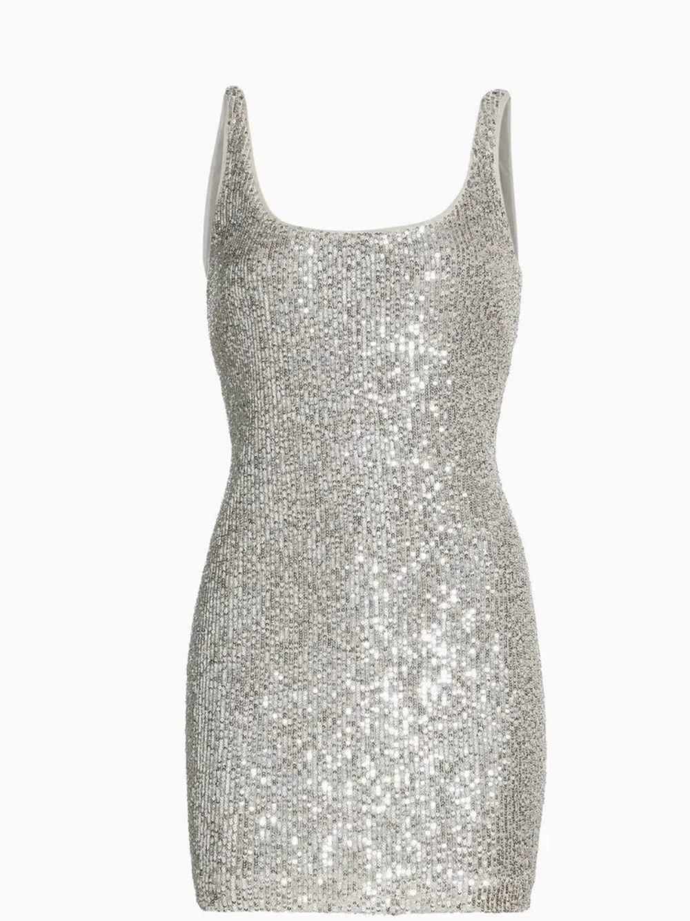Generation Love Silver Sequin Scoop Tank Mini Dress
